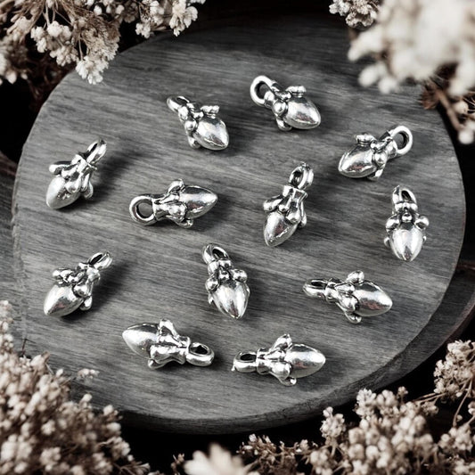 TierraCast Acorn Charm, 10x5mm Antiqued Silver Charm, Nature Theme, New Blossom Collection (PF/1047-77) * Qty. 10