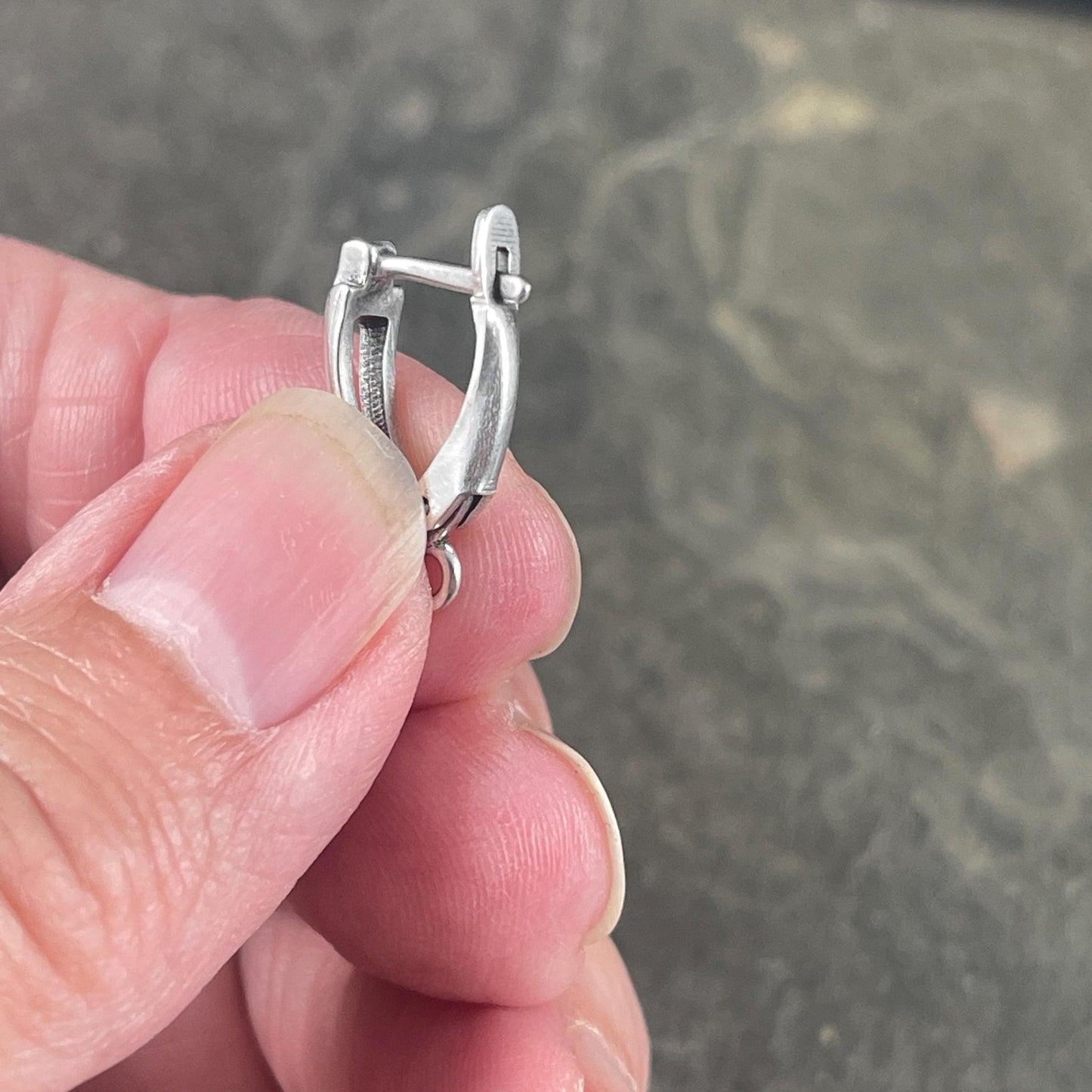 Locking Lever Back Ear Wires, Shiny Silver Plated Brass, Nickel Free (PF/828-10) * Qty. 4