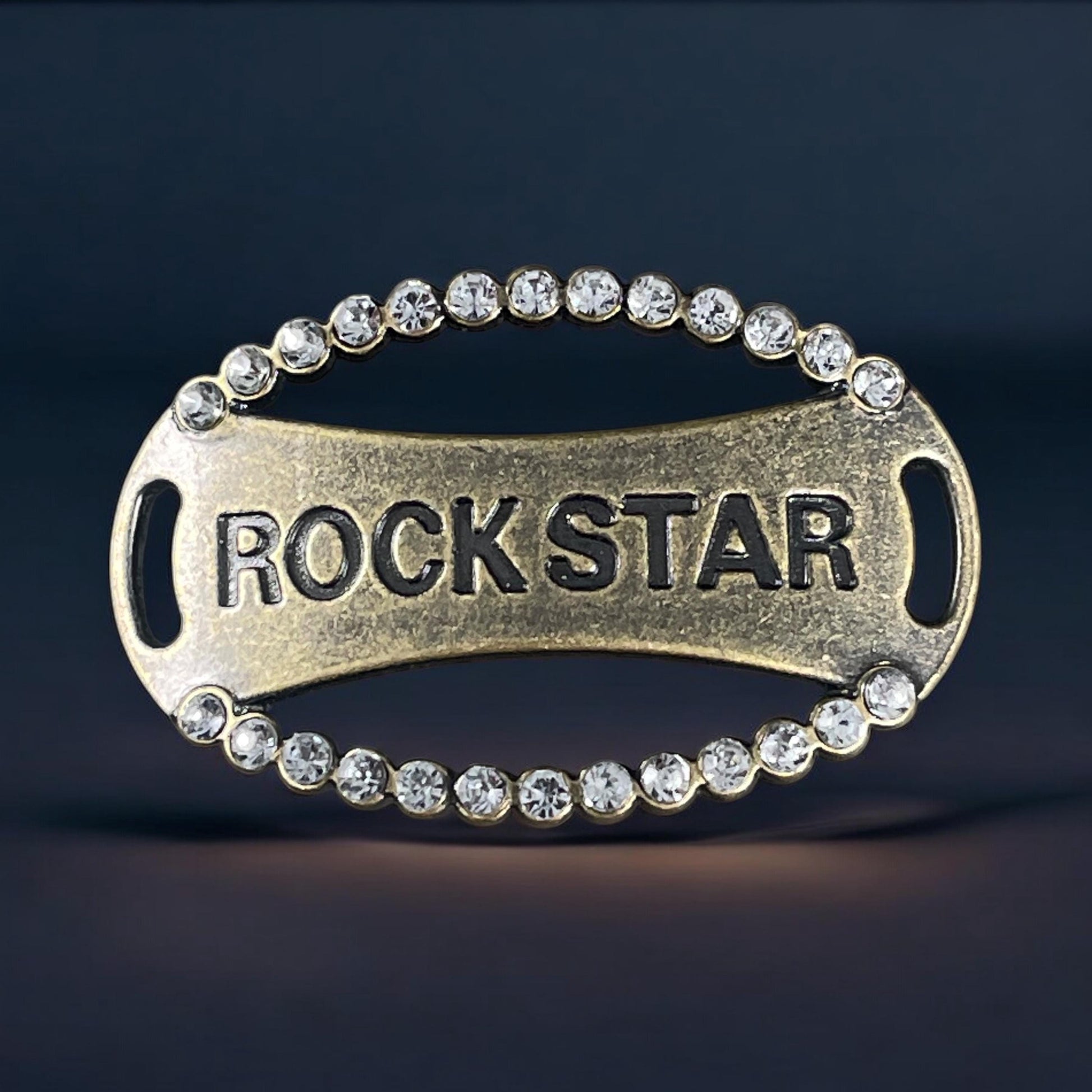 Link, Connector, Boot Bracelet Components, Rhinestone Rockstar Link for Jewelry * Qty. 1
