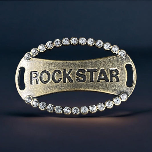 Link, Connector, Boot Bracelet Components, Rhinestone Rockstar Link for Jewelry * Qty. 1