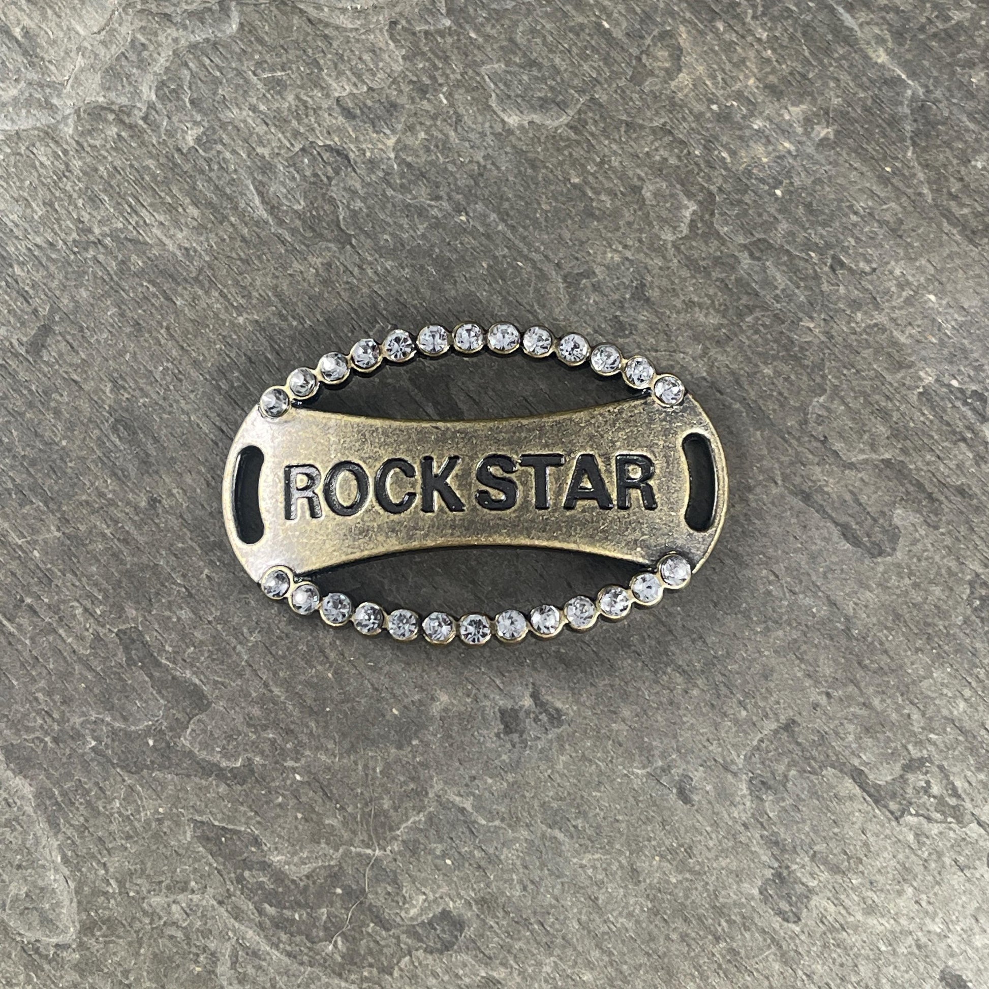 Link, Connector, Boot Bracelet Components, Rhinestone Rockstar Link for Jewelry * Qty. 1