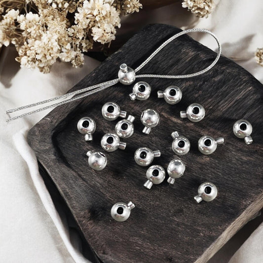 Round Crimp Bead, 3.2mm Stopper Beads, Fine Silver Plated Brass, Nickel Free Round Crimp (PF/929-32-77) * Qty. 20