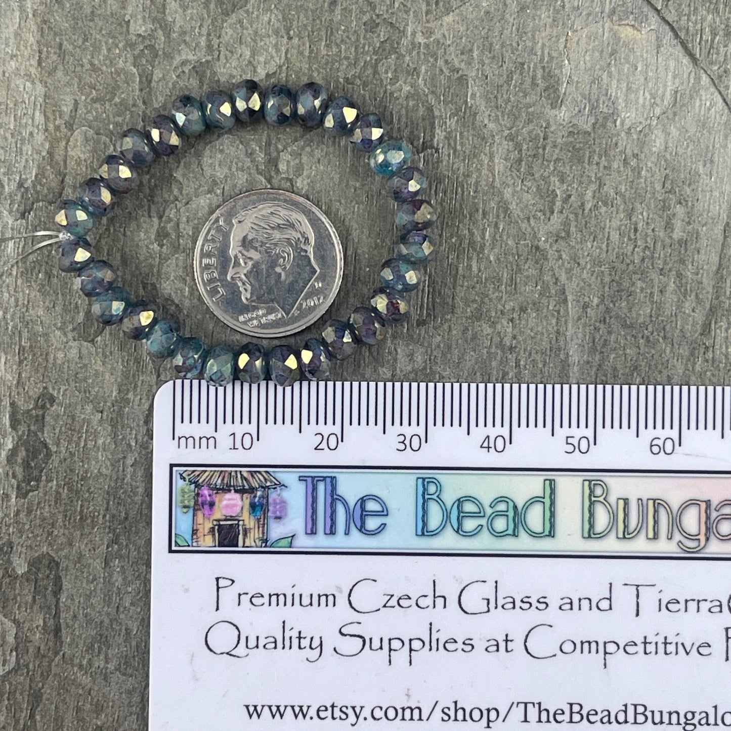 Blue and Purple Faceted Rondelles ~ Czech Glass Beads ~ 5x3mm Rondelle Milky Blue and Transparent Purple with Luster (R5/RJ-2574) * Qty. 30