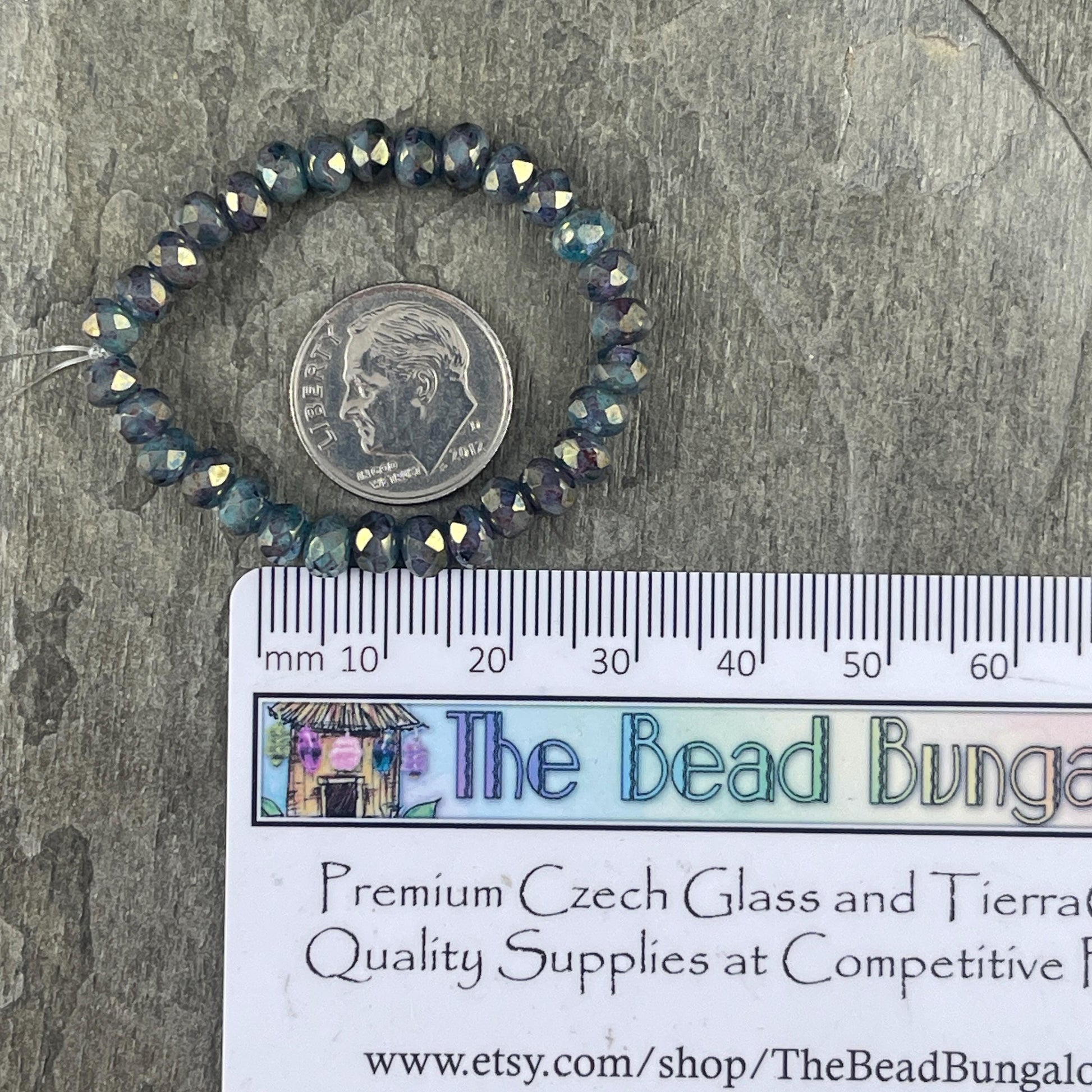 Blue and Purple Faceted Rondelles ~ Czech Glass Beads ~ 5x3mm Rondelle Milky Blue and Transparent Purple with Luster (R5/RJ-2574) * Qty. 30