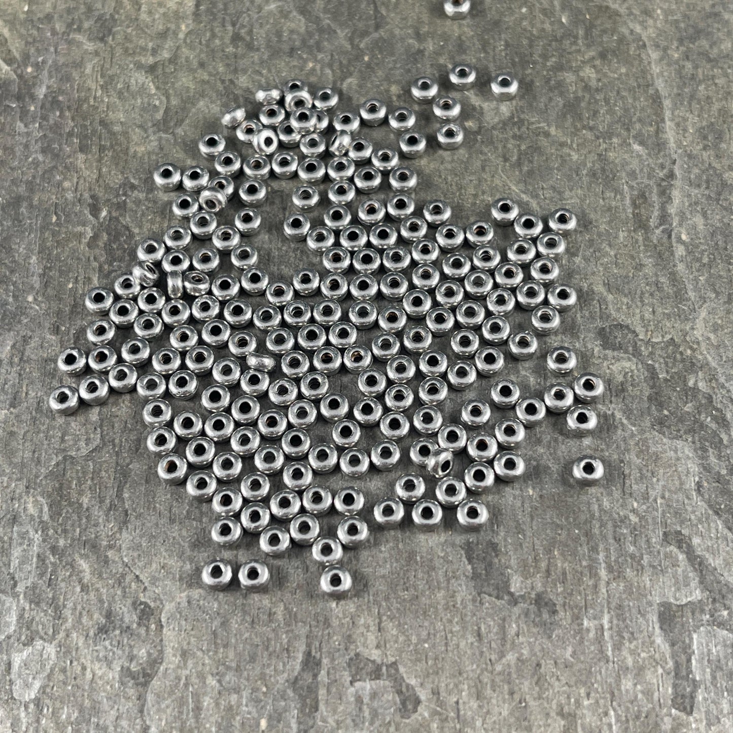TierraCast 3mm Heishi Bead, Silver Spacer Beads, Tiny Antiqued Pewter Spacer Beads (PF/400-04) * Qty. 50
