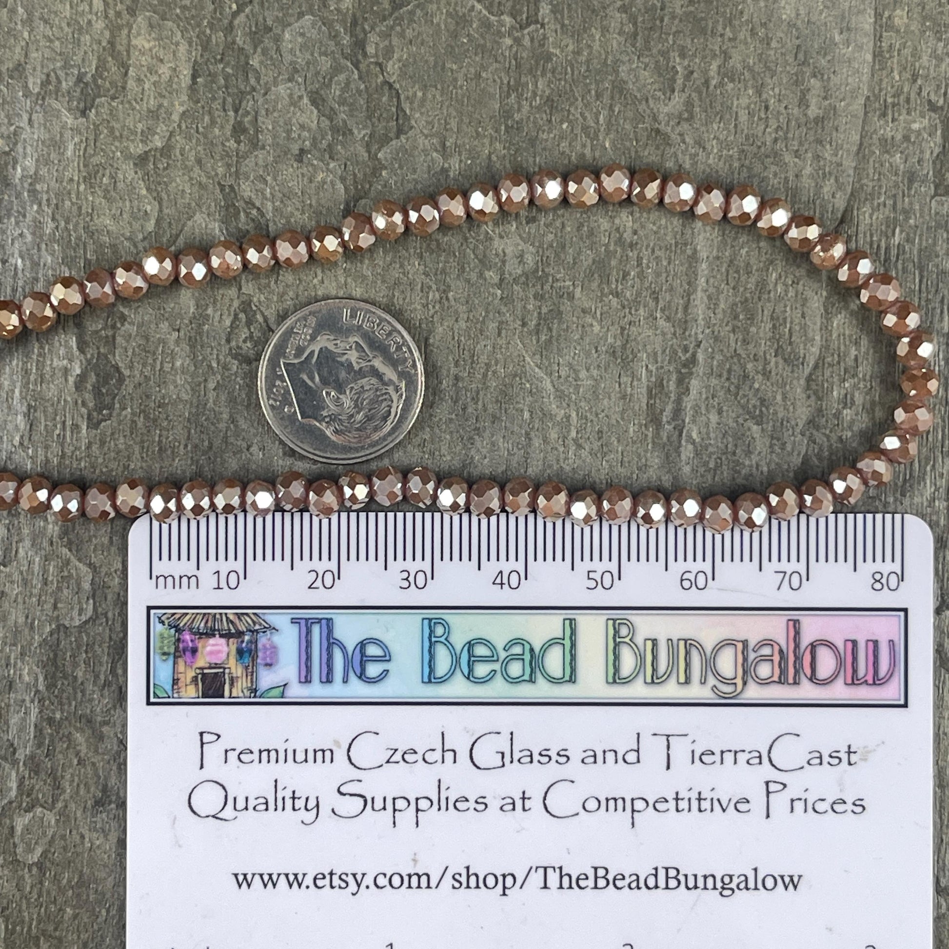 Light Brown 4x3mm Faceted Glass Beads, Opaque Mocha with AB Finish (MochaAB-4) * 100 Beads