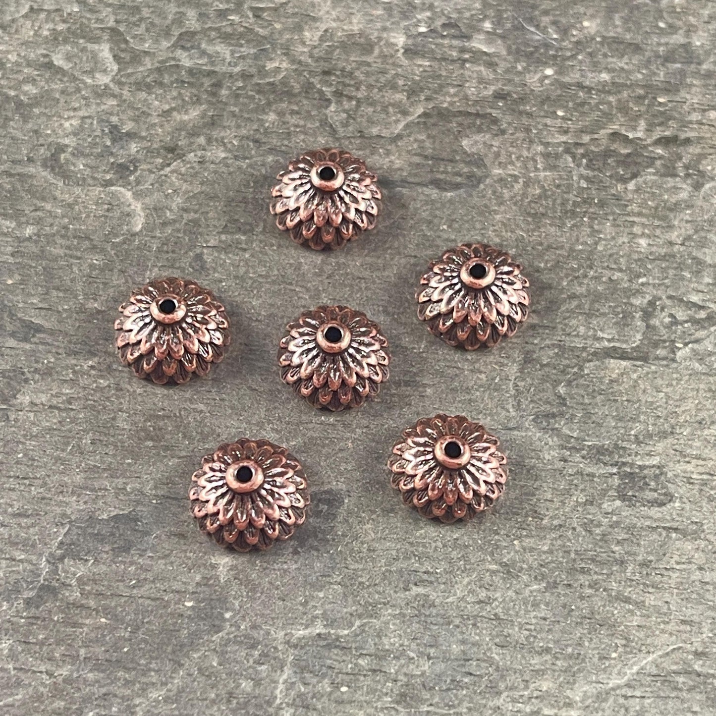 TierraCast 8mm Antiqued Copper Acorn Bead Caps, Woodland Collection (PF/930-87) * Qty. 6