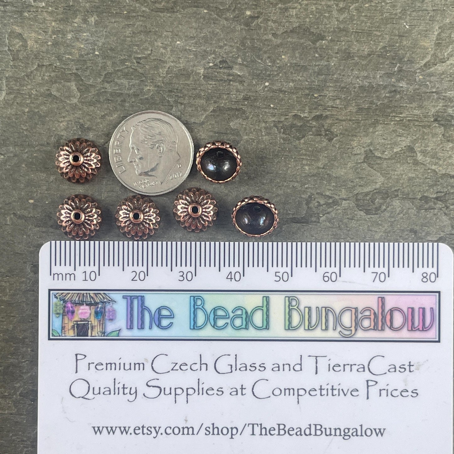 TierraCast 8mm Antiqued Copper Acorn Bead Caps, Woodland Collection (PF/930-87) * Qty. 6