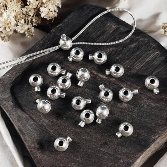 Round Crimp Bead, 3.2mm Stopper Beads, Fine Silver Plated Brass, Nickel Free Round Crimp (PF/929-32-77) * Qty. 20