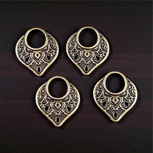 TierraCast Temple Link Connector, Antiqued Brass Chandelier Link, Caravan Collection (PF/709-57) * Qty. 4