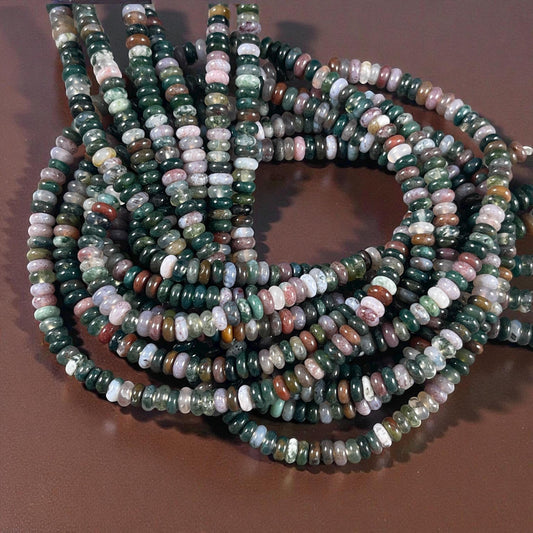 Gemstone Beads - 4x2mm Heishi Rondelle (Fancy Jasper) * 15" strand