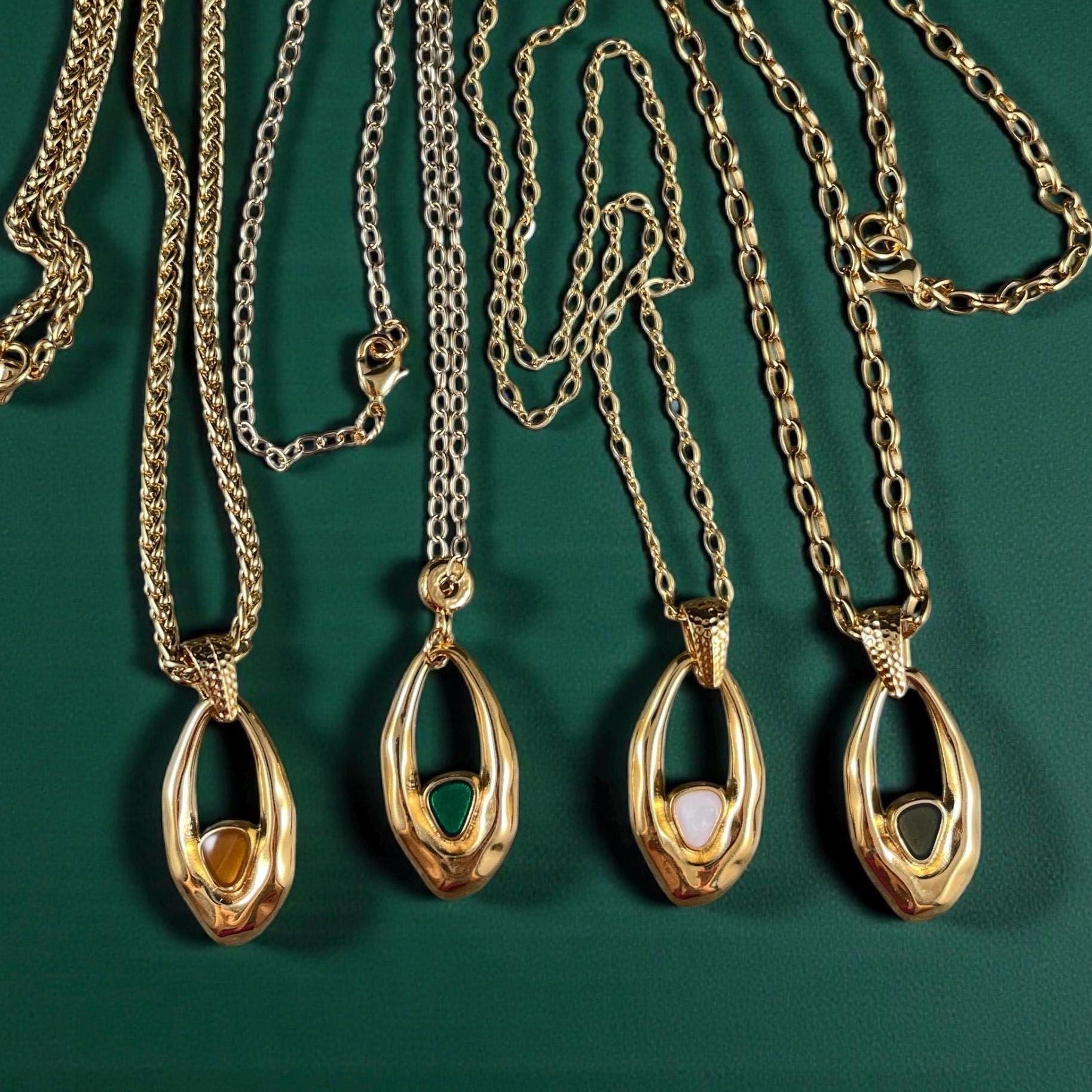 24k Gold Plated Oval Pendant with Smokey Black Enamel Accent (PF/15301-13-9222) * Qty. 2