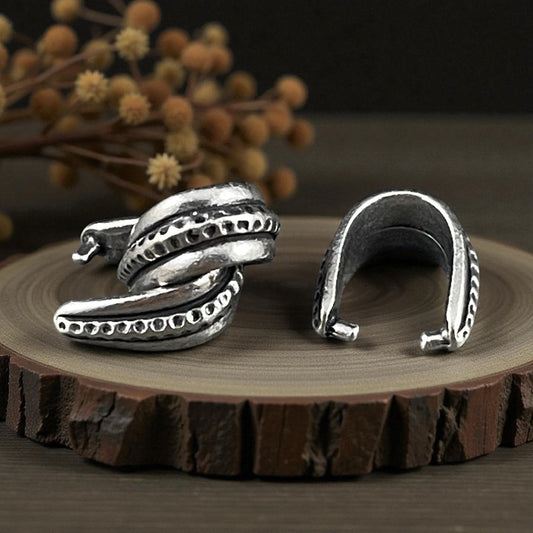 TierraCast 14mm Hammertone Pinch Bail, Antiqued Pewter (PF/877-04) * Qty. 3