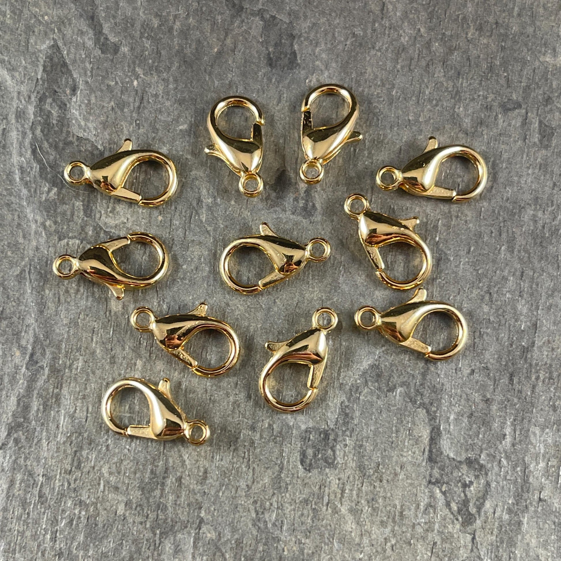 24k Gold Plated 12x7mm Lobster Clasp, Nickel Free (PF/605-12-12) * Qty. 10