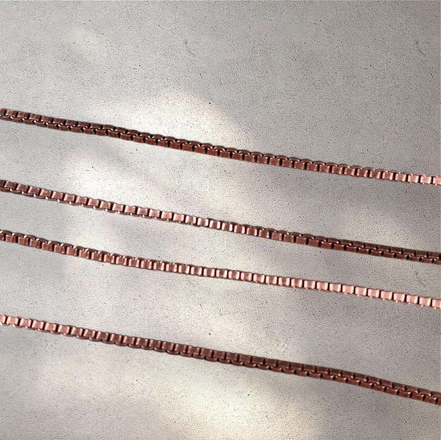 2mm Box Chain - Antiqued Copper Plated Brass (CH-304AC) * 18" Length