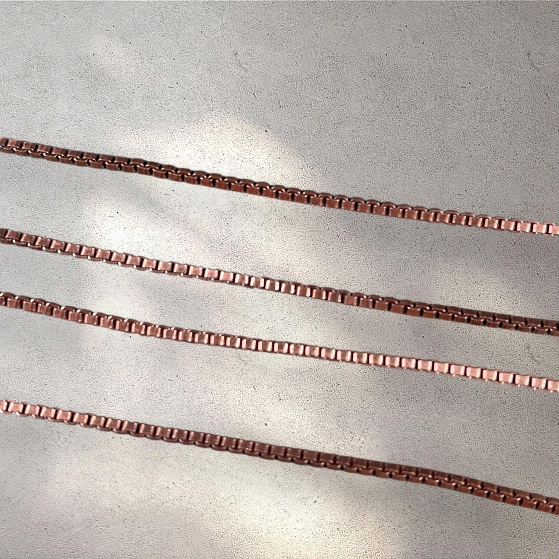2mm Box Chain - Antiqued Copper Plated Brass (CH-304AC) * 18" Length