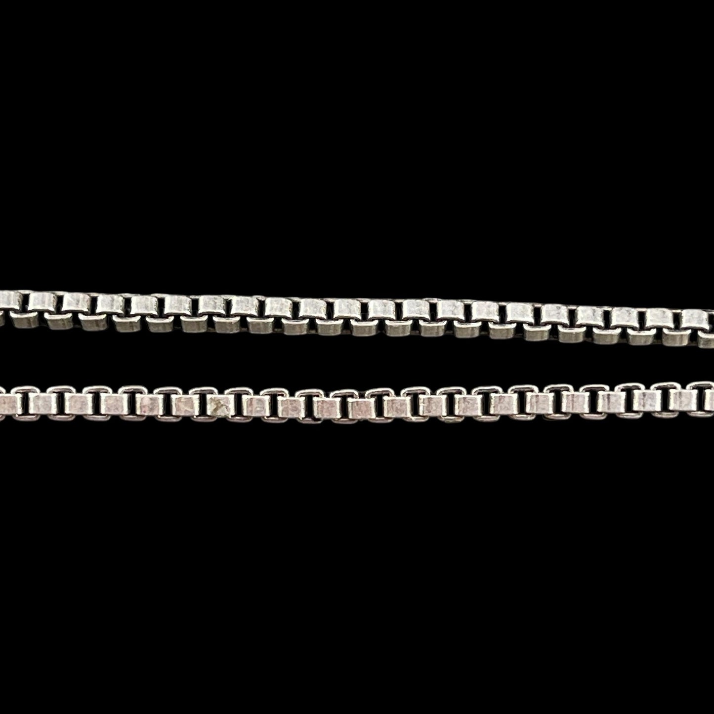 Chain by the Foot - 2mm Box Chain - Antiqued Silver Plated Brass (CH-304AS) * 18" Length