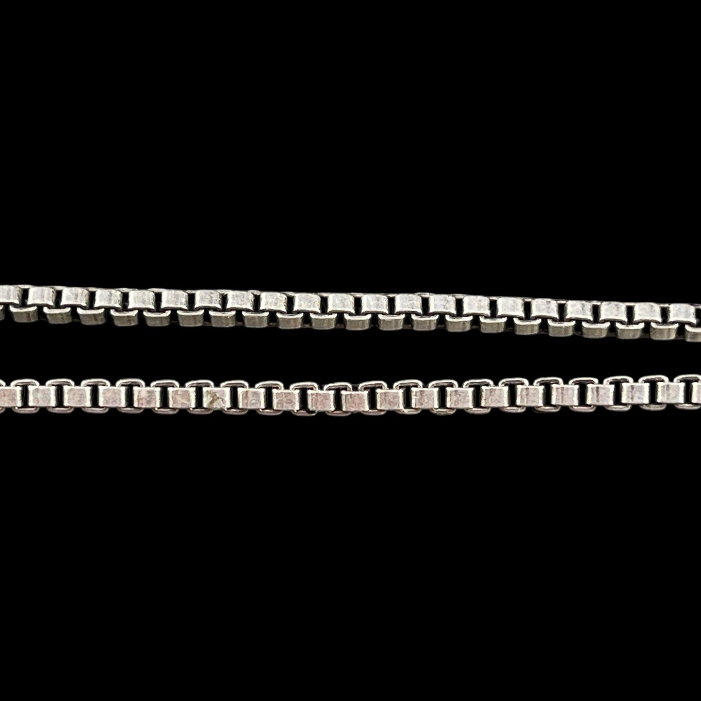 Chain by the Foot - 2mm Box Chain - Antiqued Silver Plated Brass (CH-304AS) * 18" Length