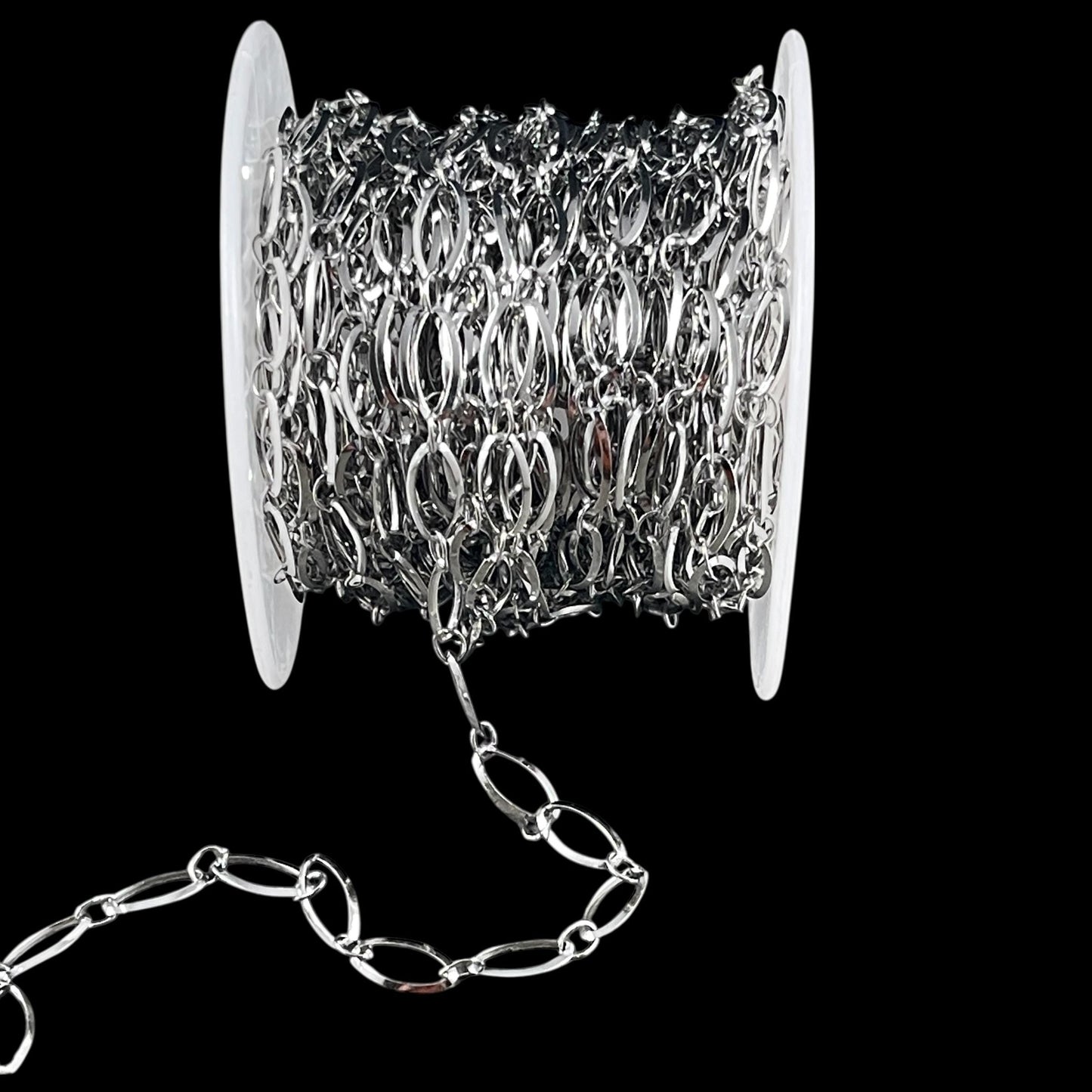 Oval Link Chain, 4x9mm Links - Stainless Steel (JR-01-SS) * 1 Yard/36" length