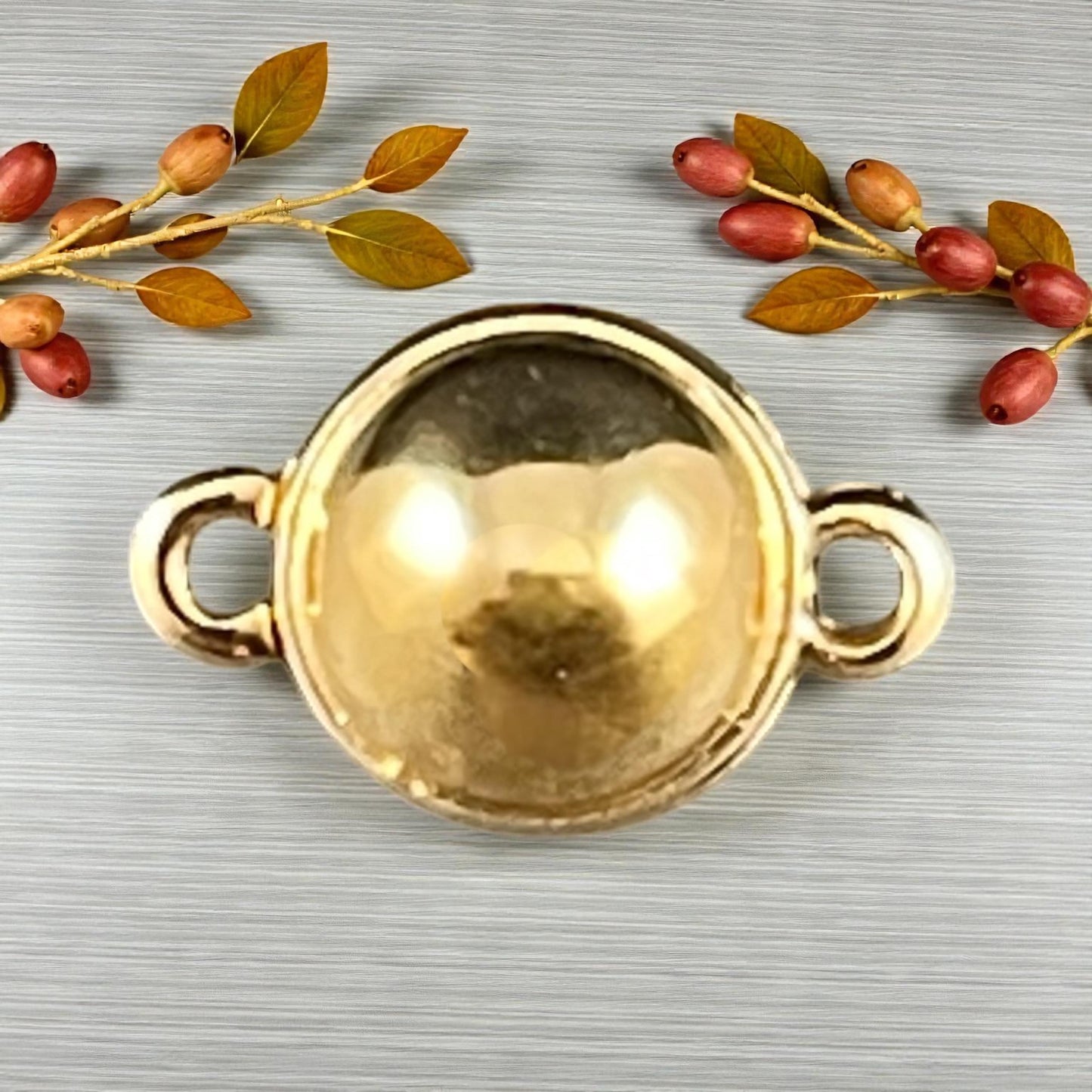 Magnetic Sphere Clasp, 24k Gold Plated, 15x10mm, Nickel Free (PF/14793-03-12) * Qty. 1
