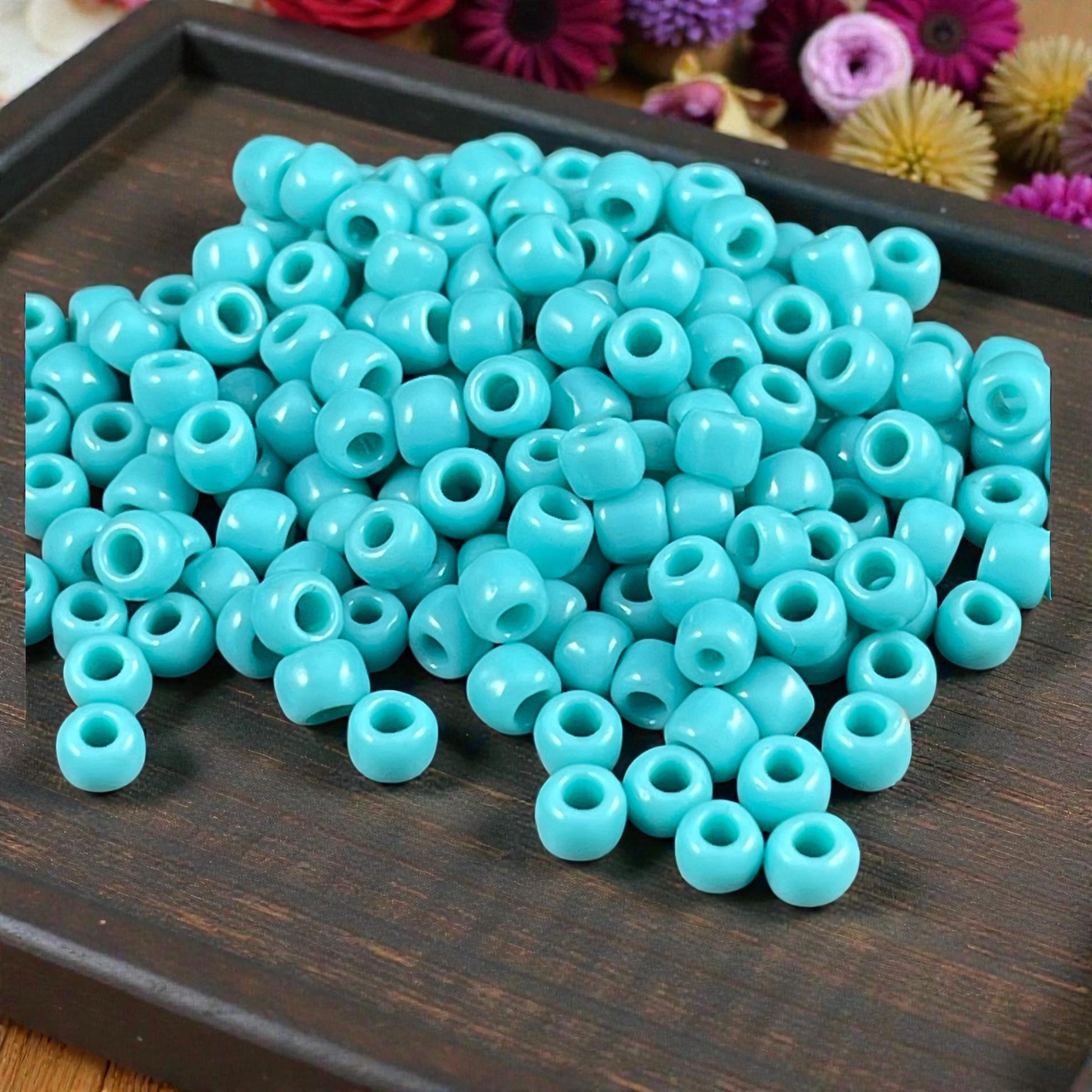TOHO 6/0 Glass Seed Beads, 4mm Opaque Turquoise Beads (T6/SM-055) * 20 grams