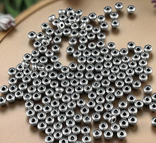 TierraCast Tiny 3mm Heishi Spacer Bead, Antiqued Pewter (PF/400-04) * Qty. 50