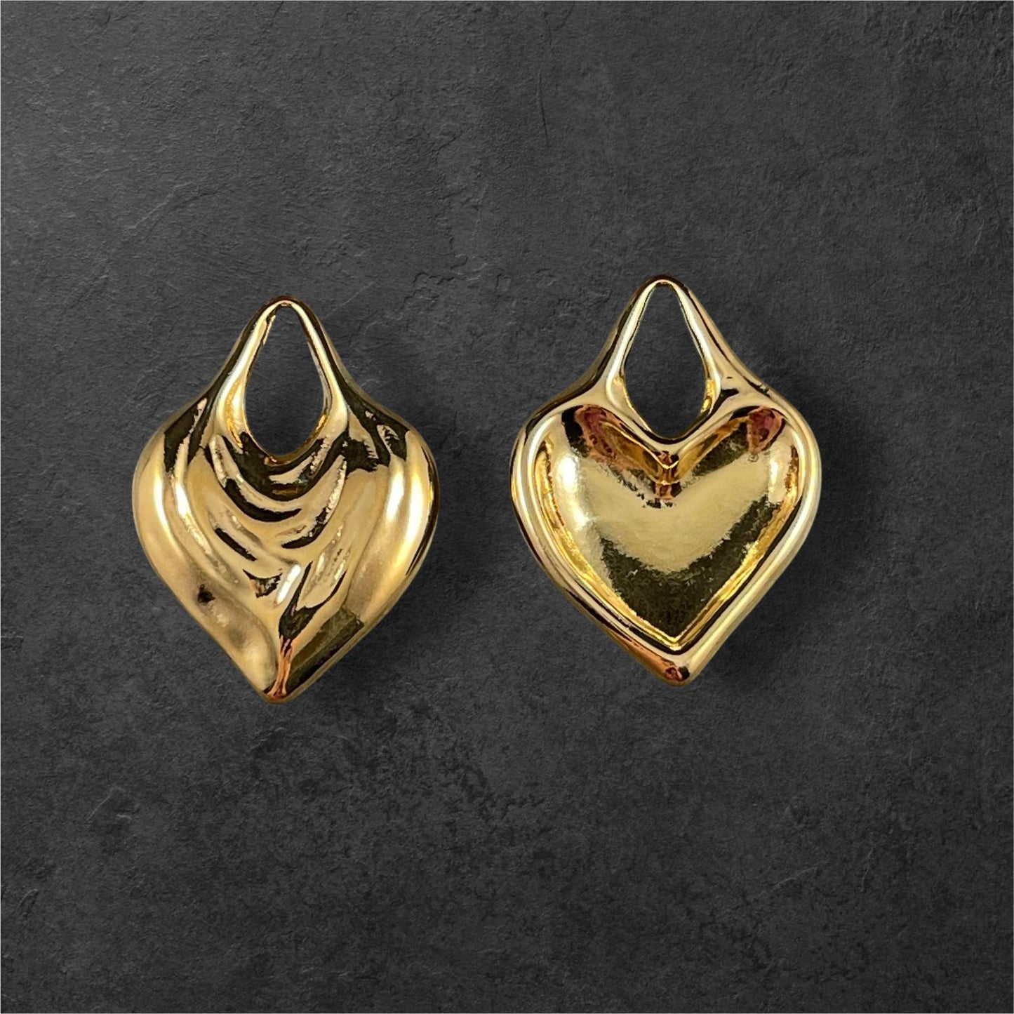 41mm Heart Pendant, 24k Gold Plated, Nickel Free (PF/15276-12) * Qty. 1