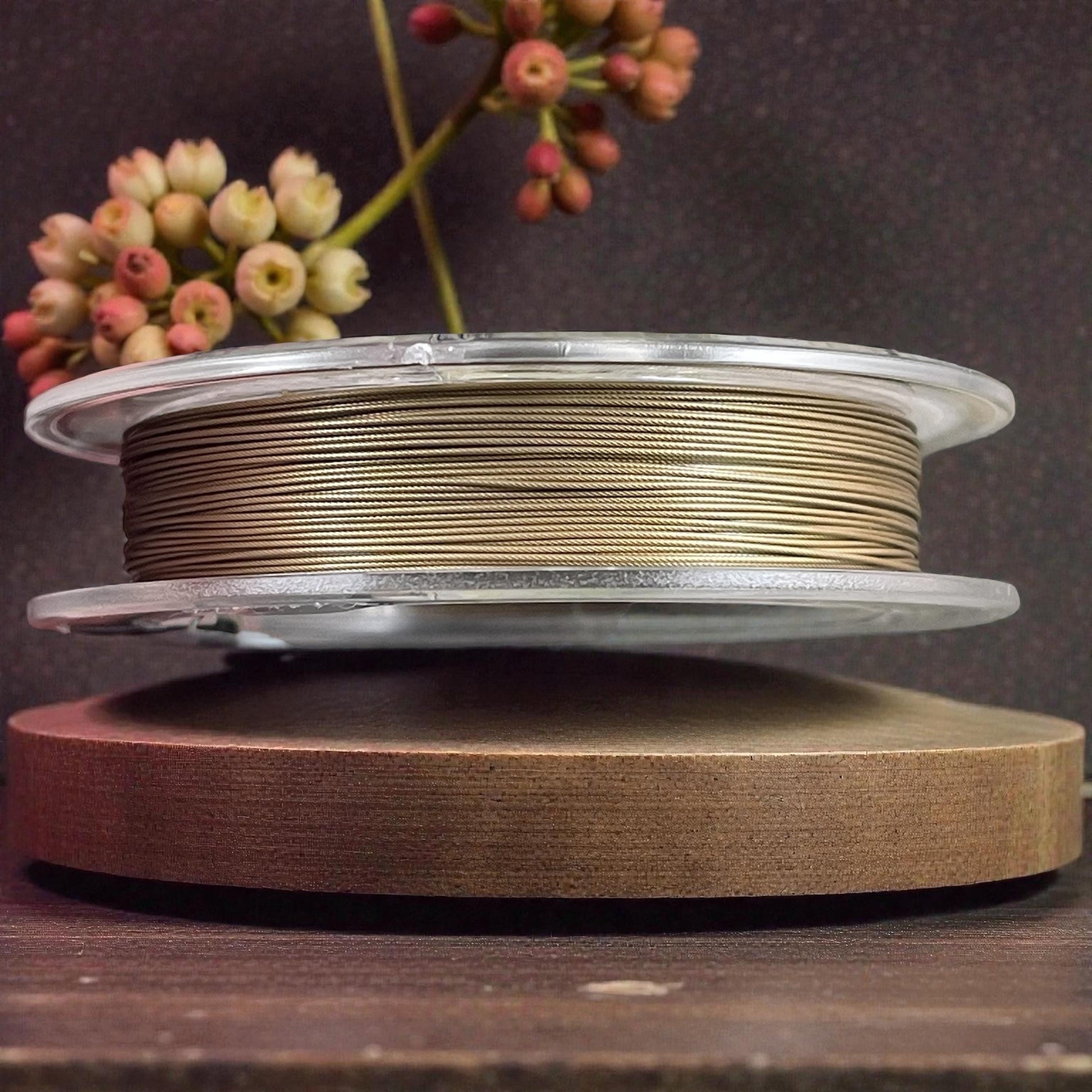 Accu-Flex Beading Wire, Bronze, 49 Strand, .019in/.48mm diameter (5234) * 30 ft. spool
