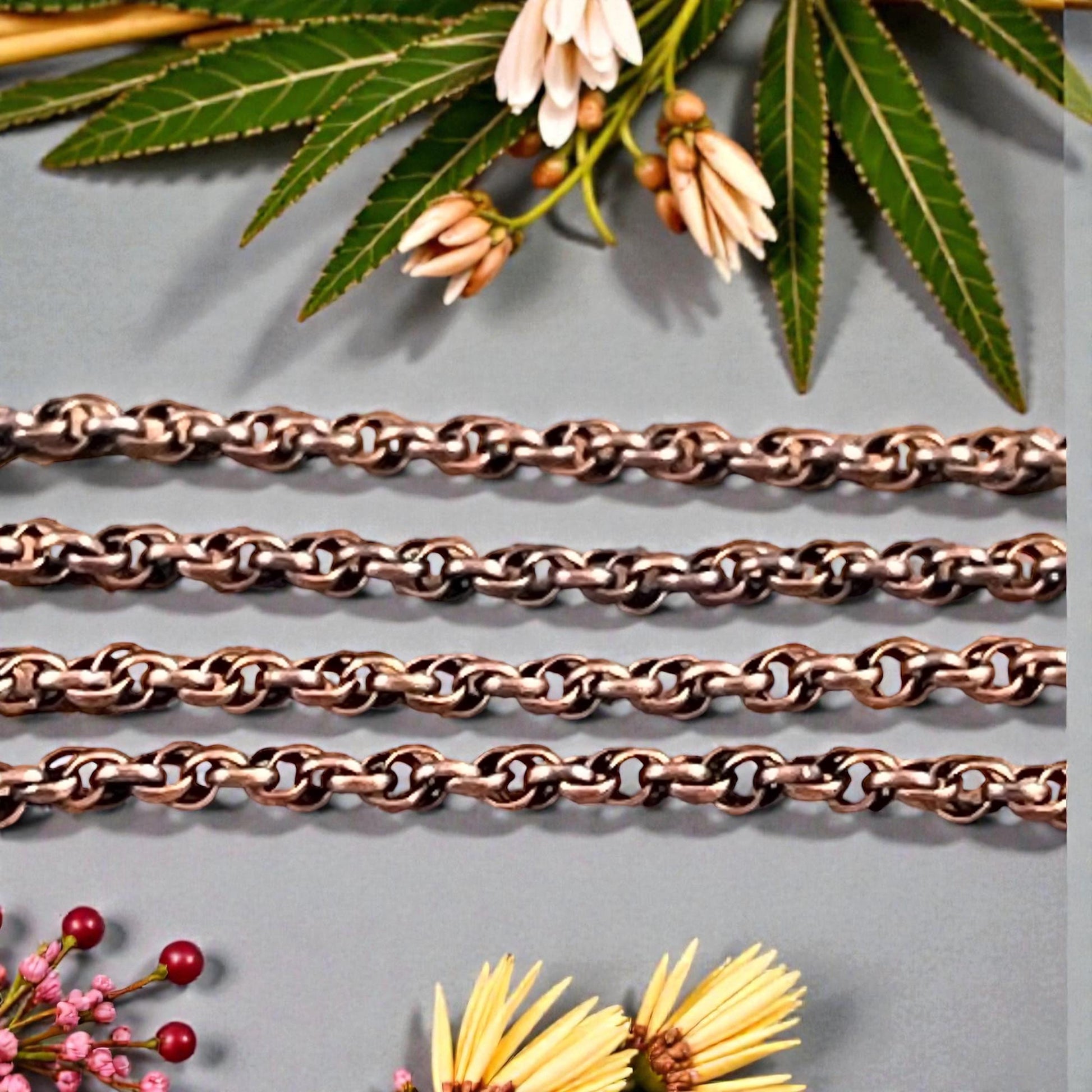Chain by the Foot - 1.6mm Spiral Rolo, Small Chain - Antiqued Copper Plated Brass (CH-865AC) * 18" Length