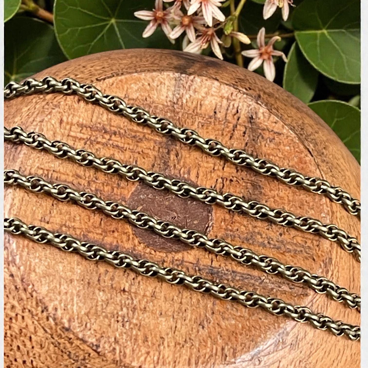 1.6mm Spiral Rolo, Small Chain - Antiqued Brass (CH-865AB) * 18" Length