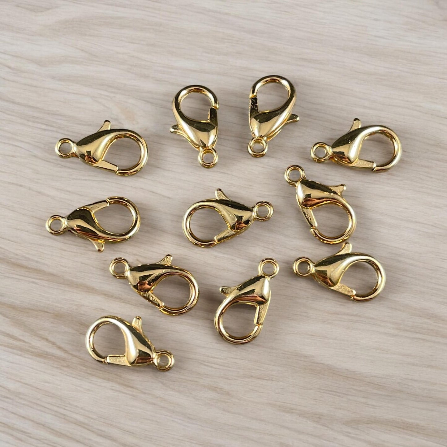 24k Gold Plated 12x7mm Lobster Clasp, Nickel Free (PF/605-12-12) * Qty. 10