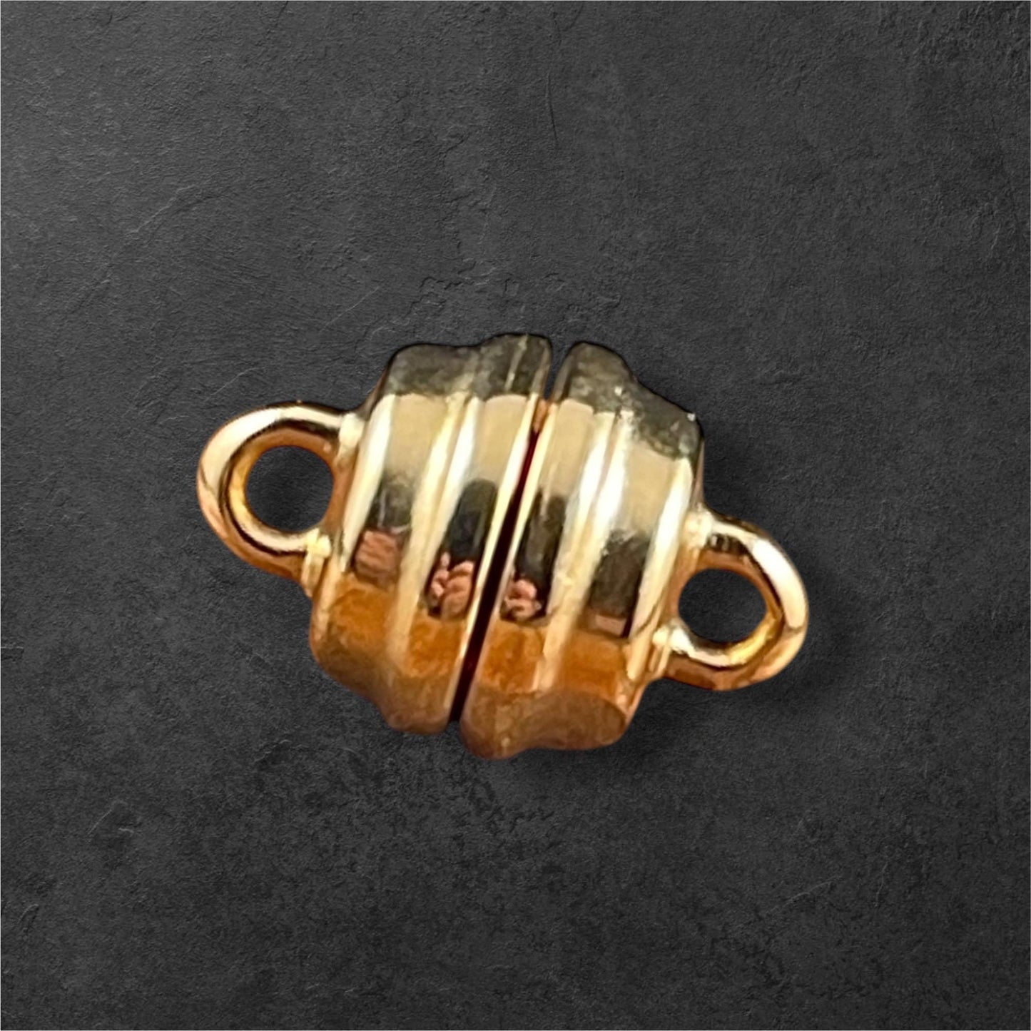 Magnetic Clasp with Loops, 24k Gold Plated - Nickel Free, 9x13mm (PF/15209-00-12) * Qty. 1