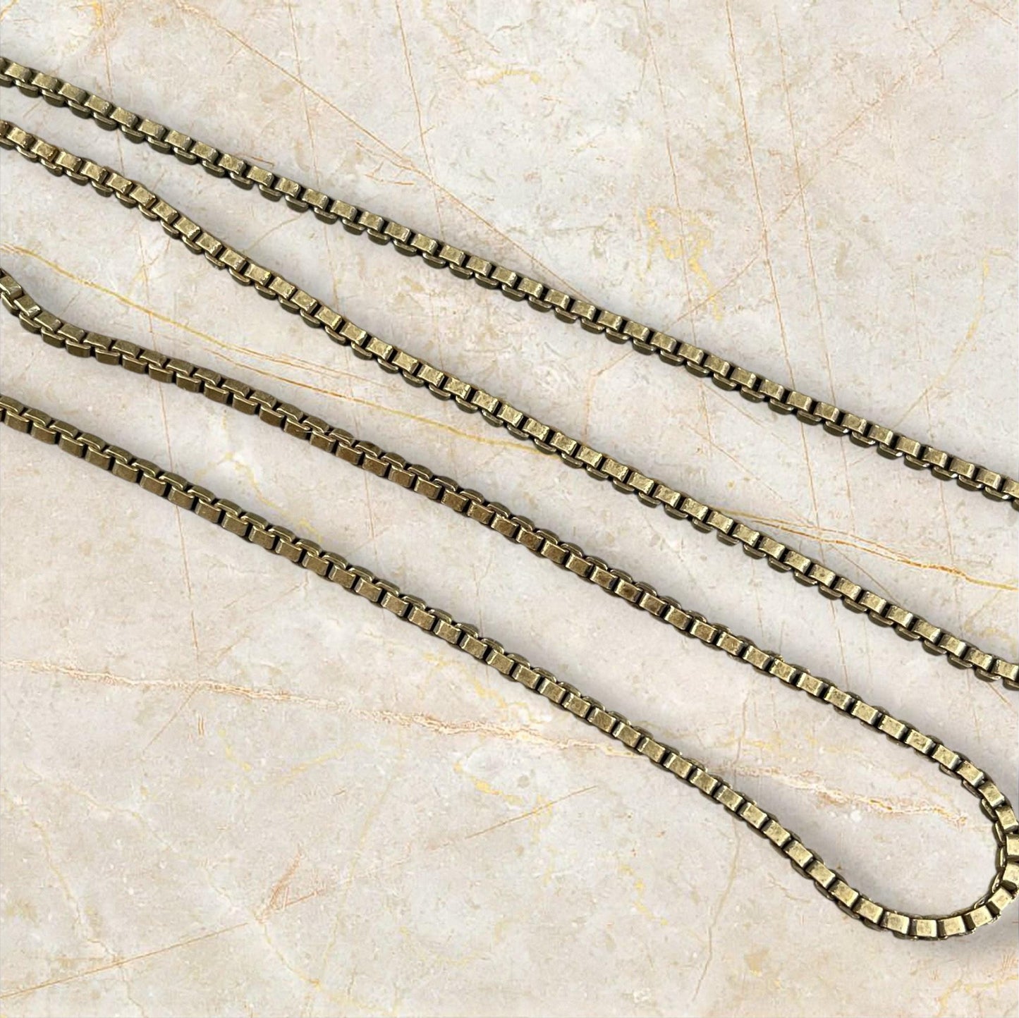 Chain by the Foot - 2mm Box Chain - Antiqued Brass (CH-304AB) * 18" Length