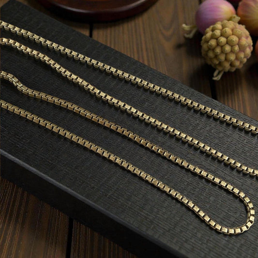 Chain by the Foot - 2mm Box Chain - Antiqued Brass (CH-304AB) * 18" Length