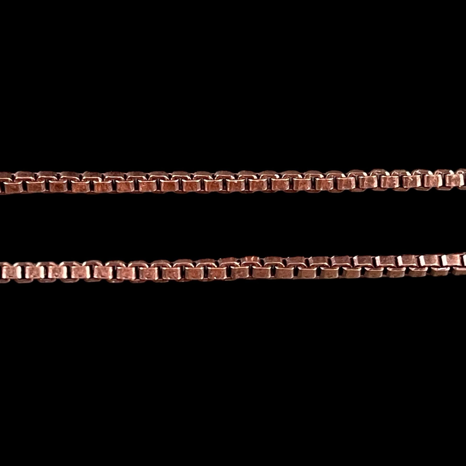 2mm Box Chain - Antiqued Copper Plated Brass (CH-304AC) * 18" Length