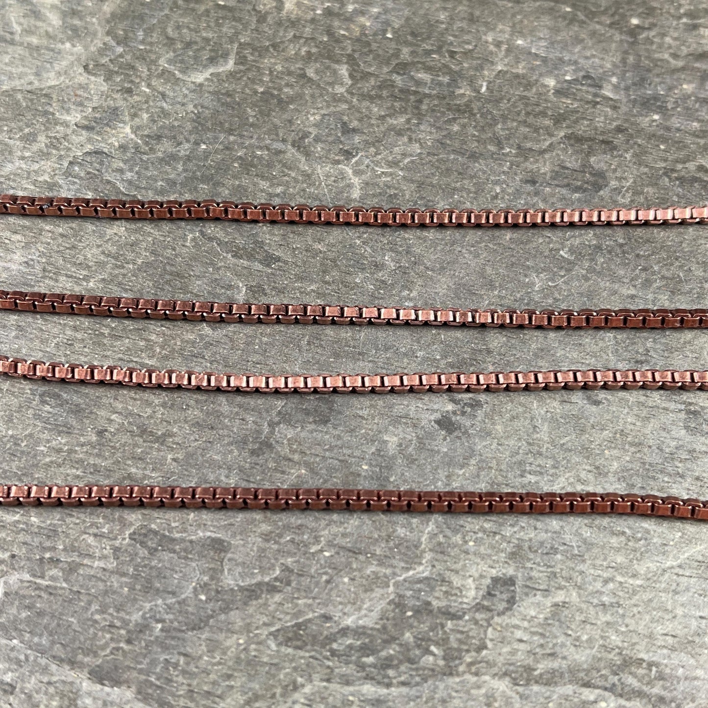 2mm Box Chain - Antiqued Copper Plated Brass (CH-304AC) * 18" Length