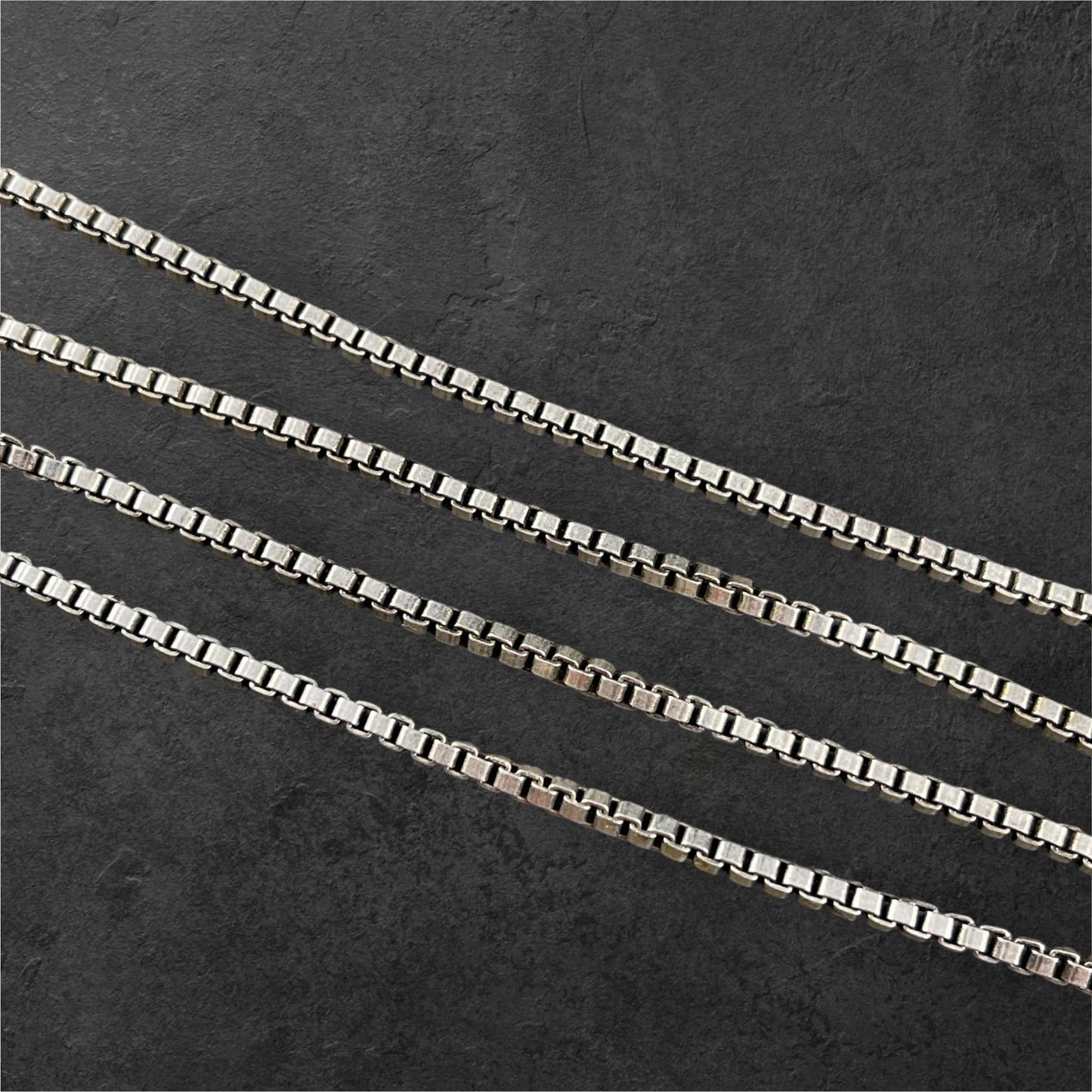 Chain by the Foot - 2mm Box Chain - Antiqued Silver Plated Brass (CH-304AS) * 18" Length