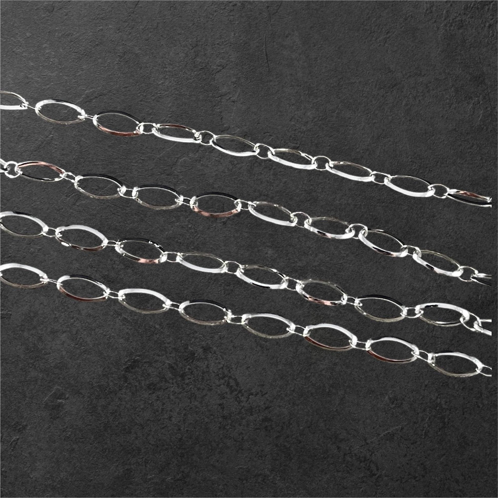 Oval Link Chain, 4x9mm Links - Stainless Steel (JR-01-SS) * 1 Yard/36" length