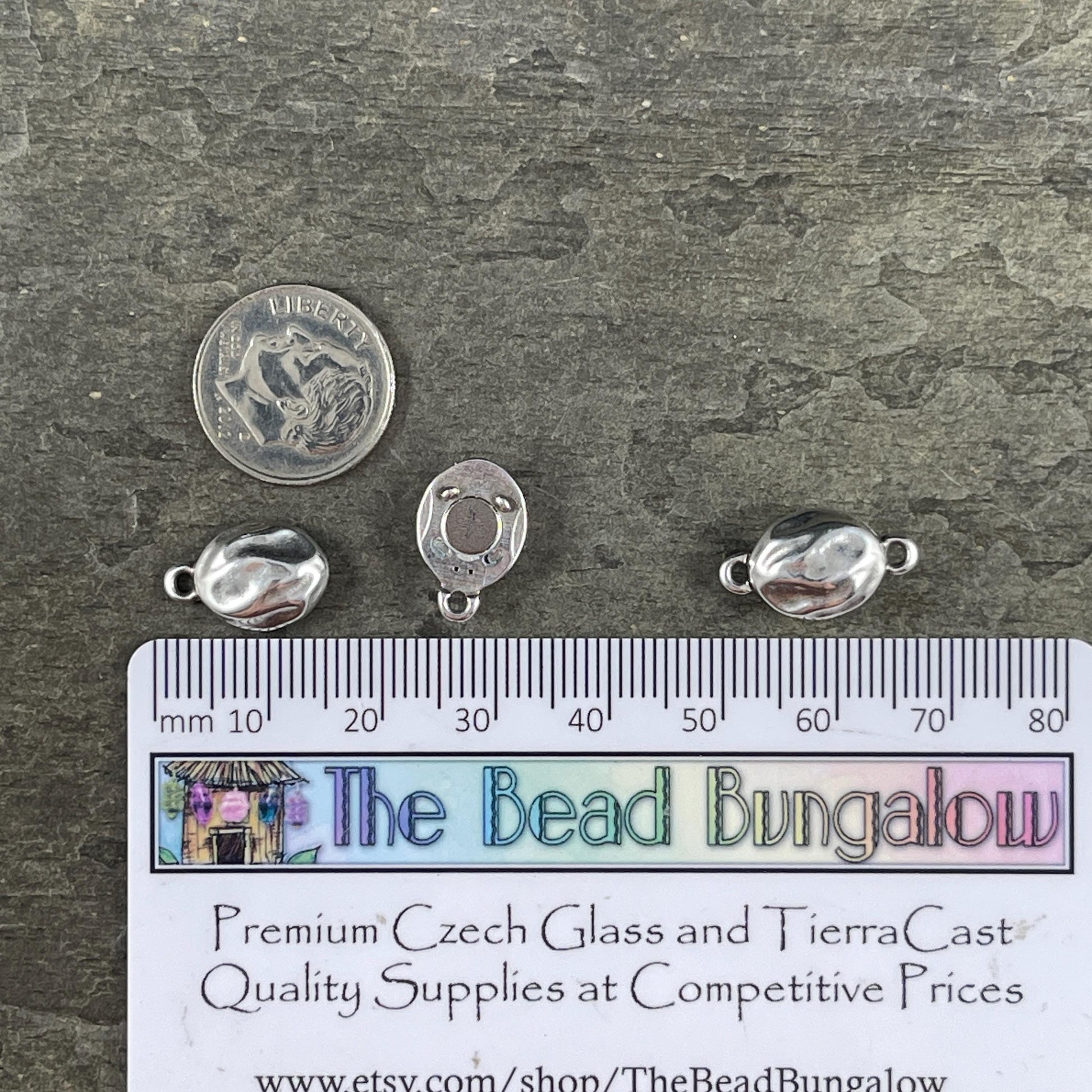 Magnetic Clasp, Antiqued Silver Plated, 17x10mm (PF/15195-77) * Qty. 1