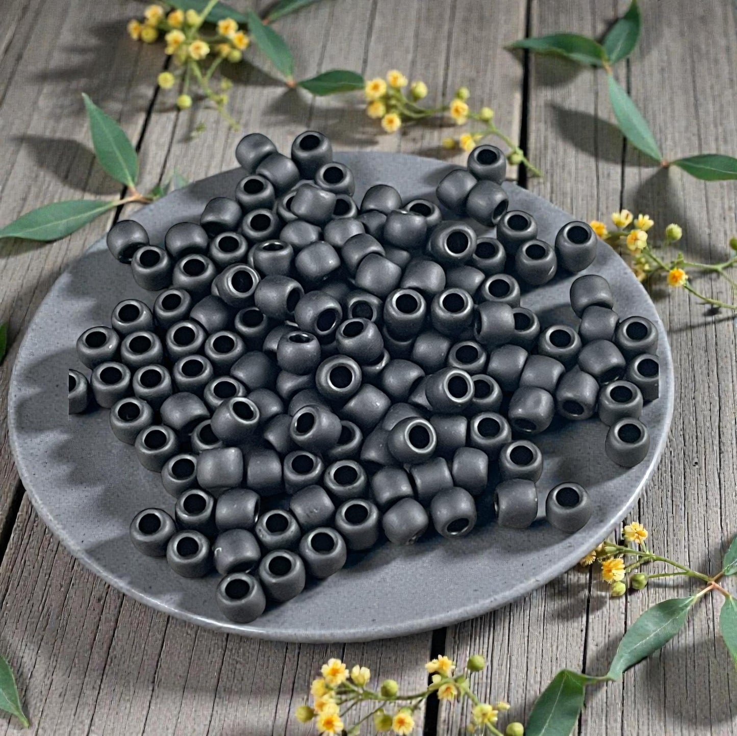 6/0 Matte Black TOHO Glass Seed Beads (T6/SM-49F) * 20 grams
