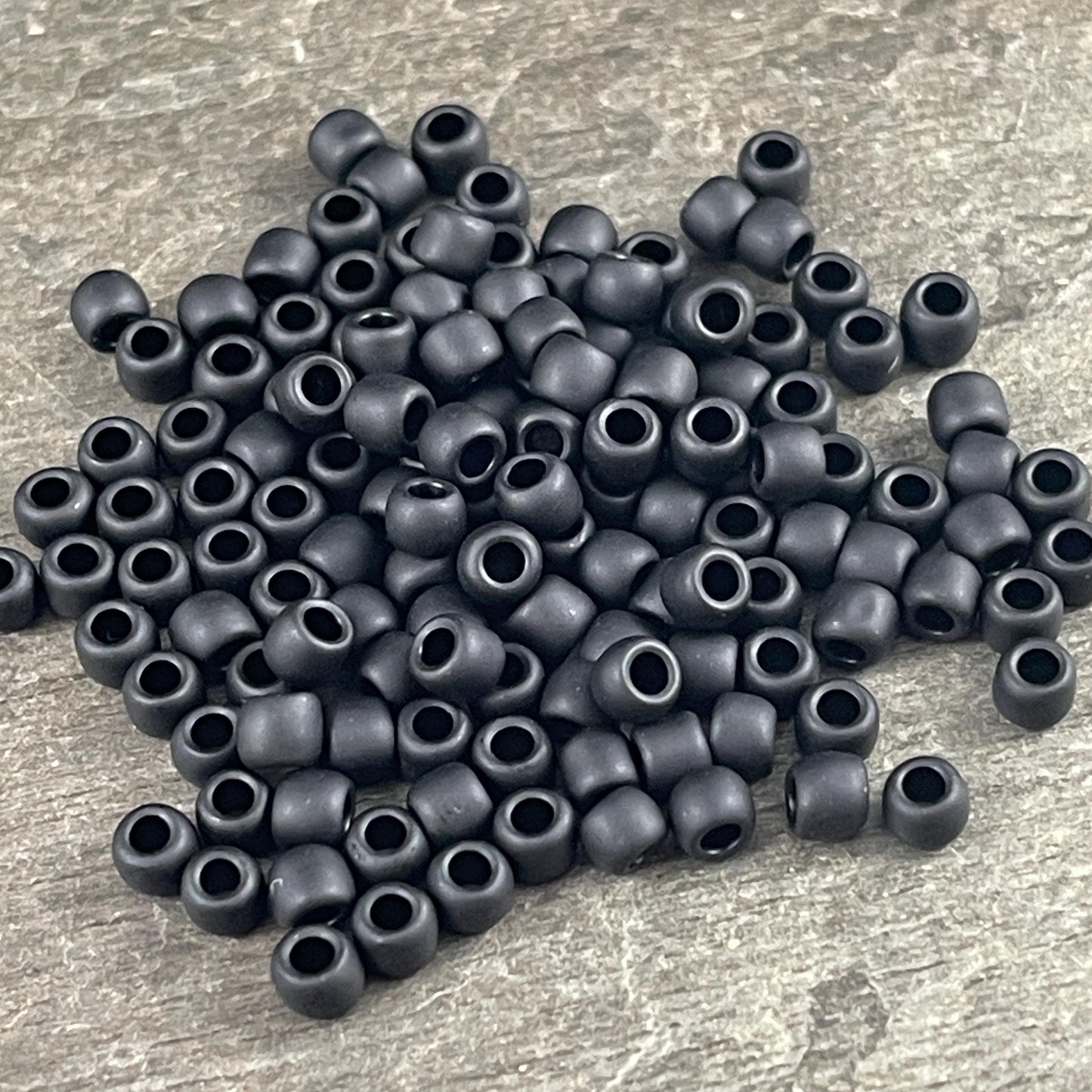 6/0 Matte Black TOHO Glass Seed Beads (T6/SM-49F) * 20 grams