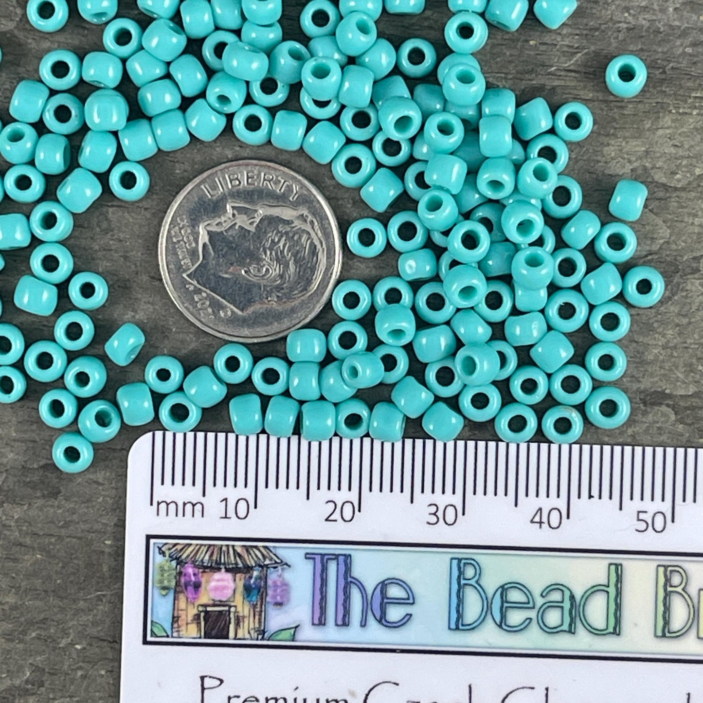 TOHO 6/0 Glass Seed Beads, 4mm Opaque Turquoise Beads (T6/SM-055) * 20 grams