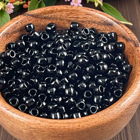 6/0 Black TOHO Glass Seed Beads (T6/SM-49) * 20 grams