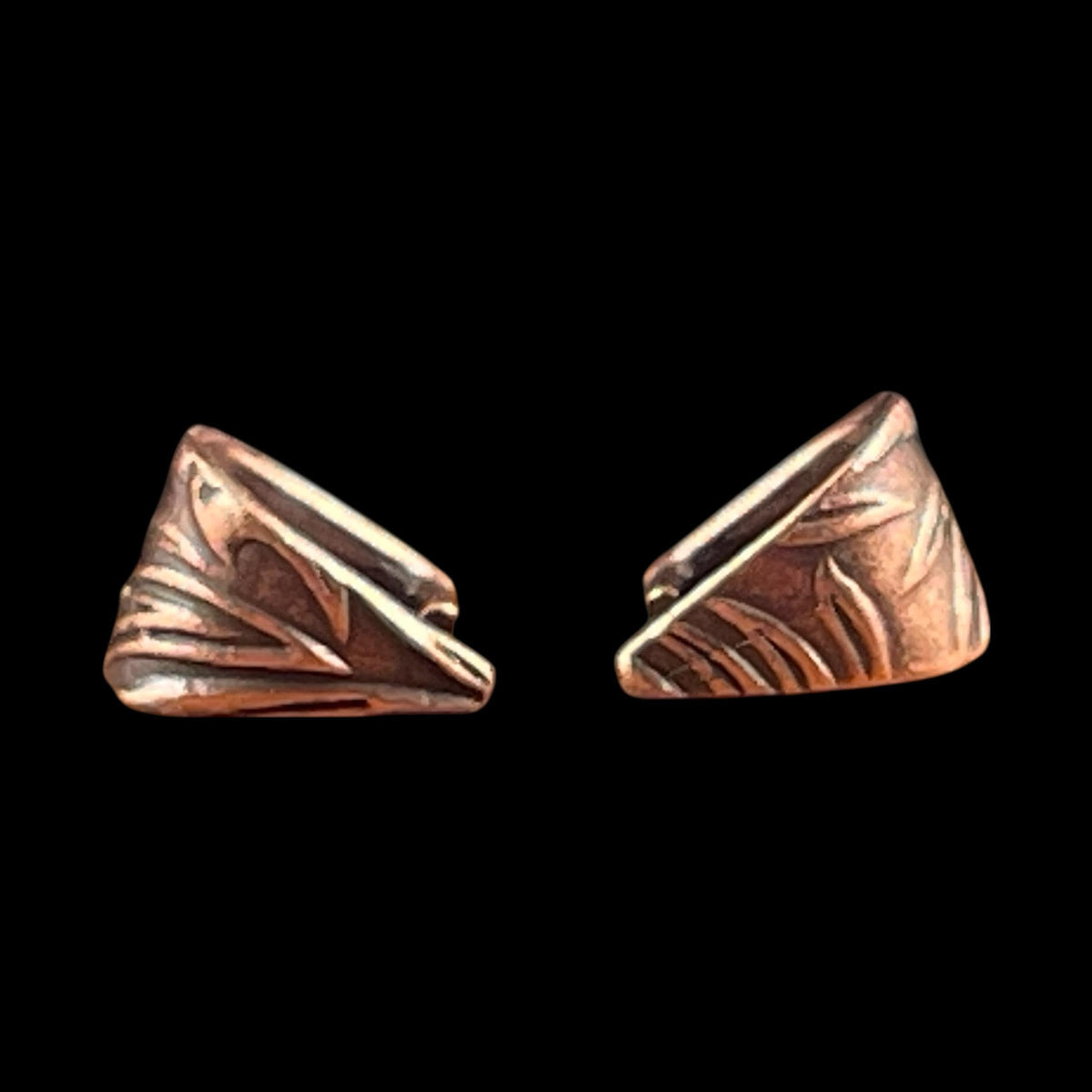 TierraCast 9.5mm Pinch Bail, Antiqued Copper Plated (PF/885-87) * Qty. 4