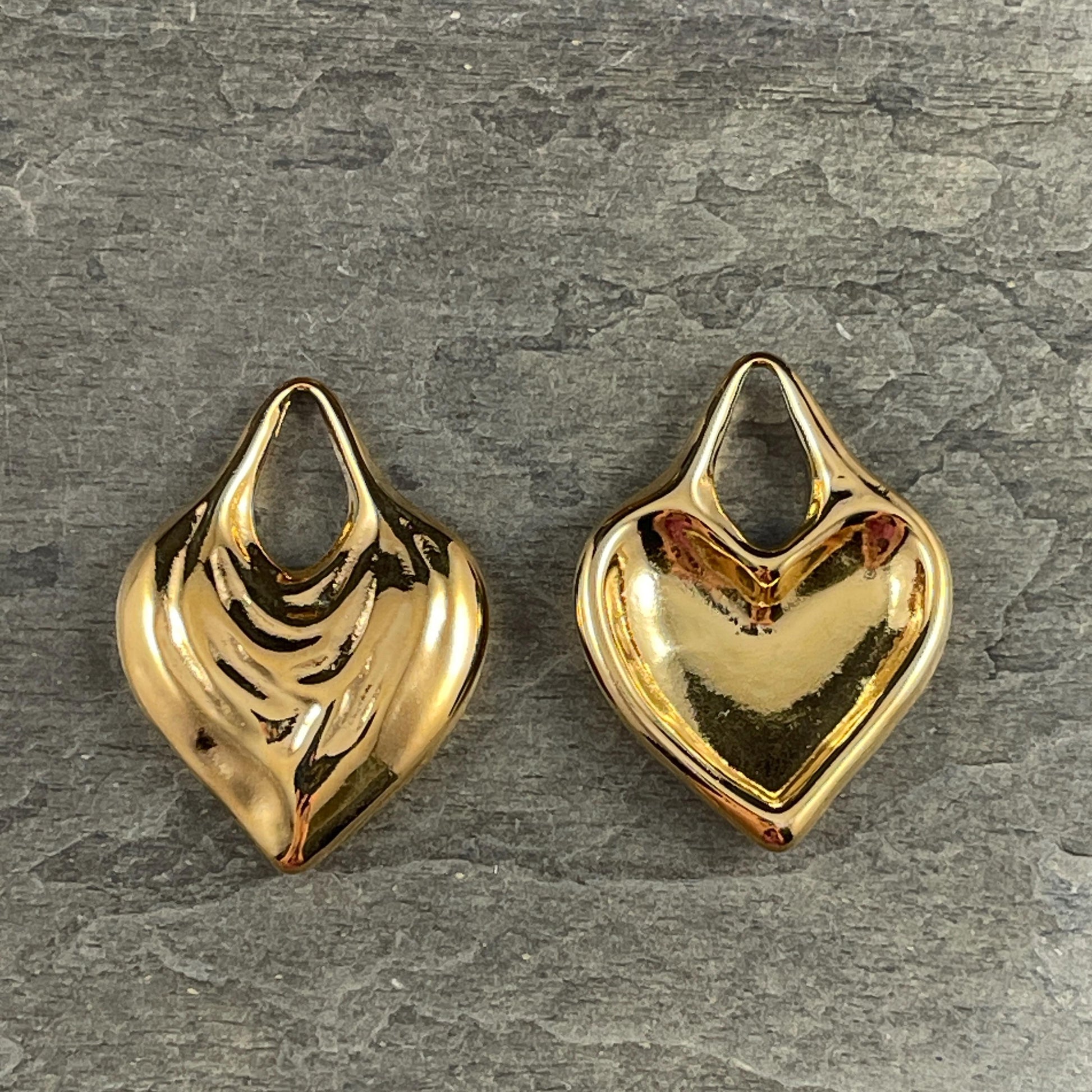 41mm Heart Pendant, 24k Gold Plated, Nickel Free (PF/15276-12) * Qty. 1