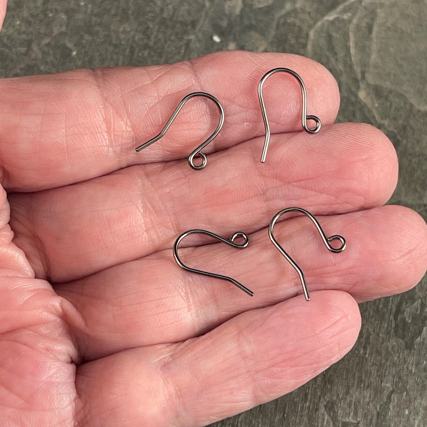 Small Shepard Hook Ear Wires, 21g Nickel Free Hypoallergenic, Black (5002B) * Qty. 36