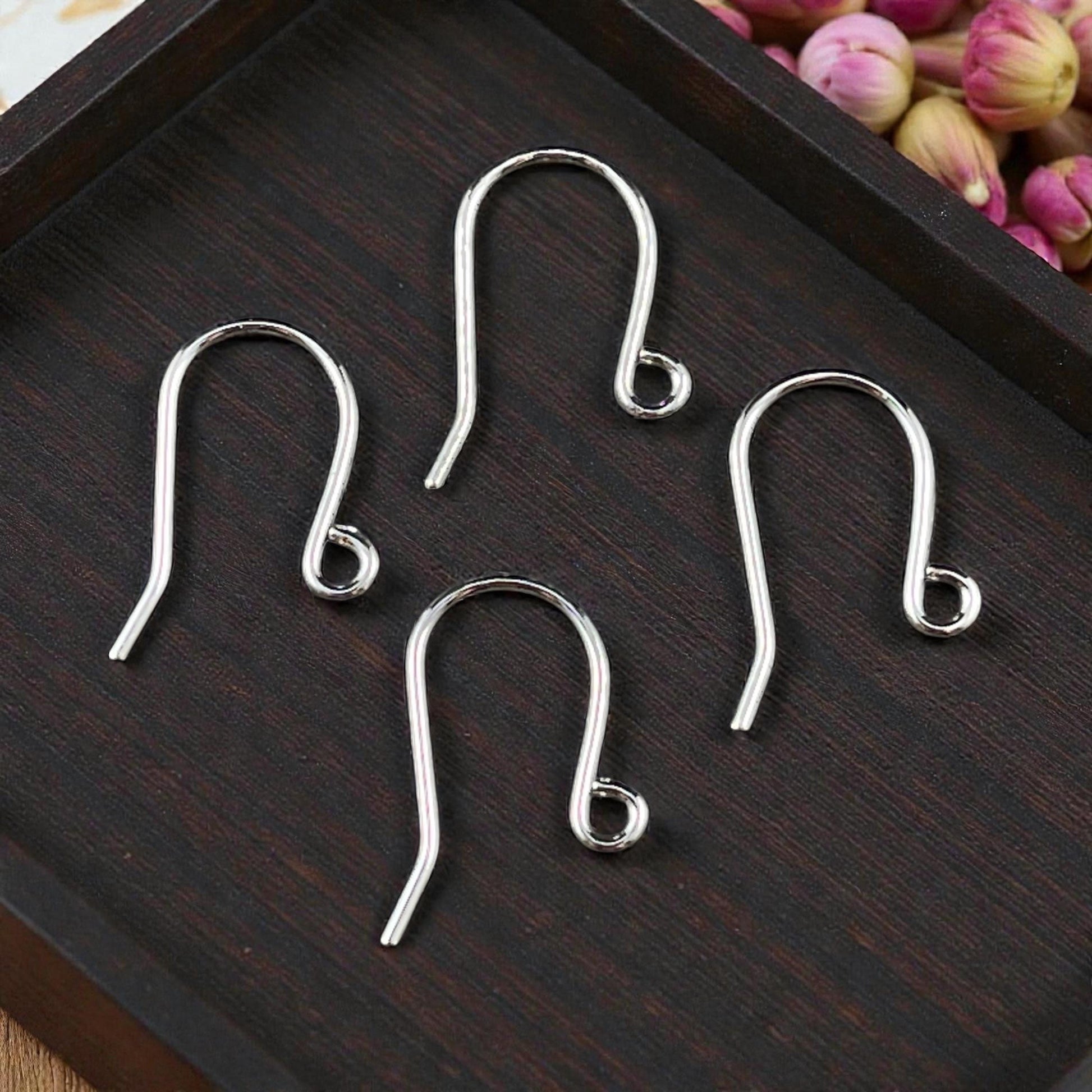 Small Shepard Hook Ear Wires, 21g Nickel Free Hypoallergenic, Silver (5002S) * Qty. 36