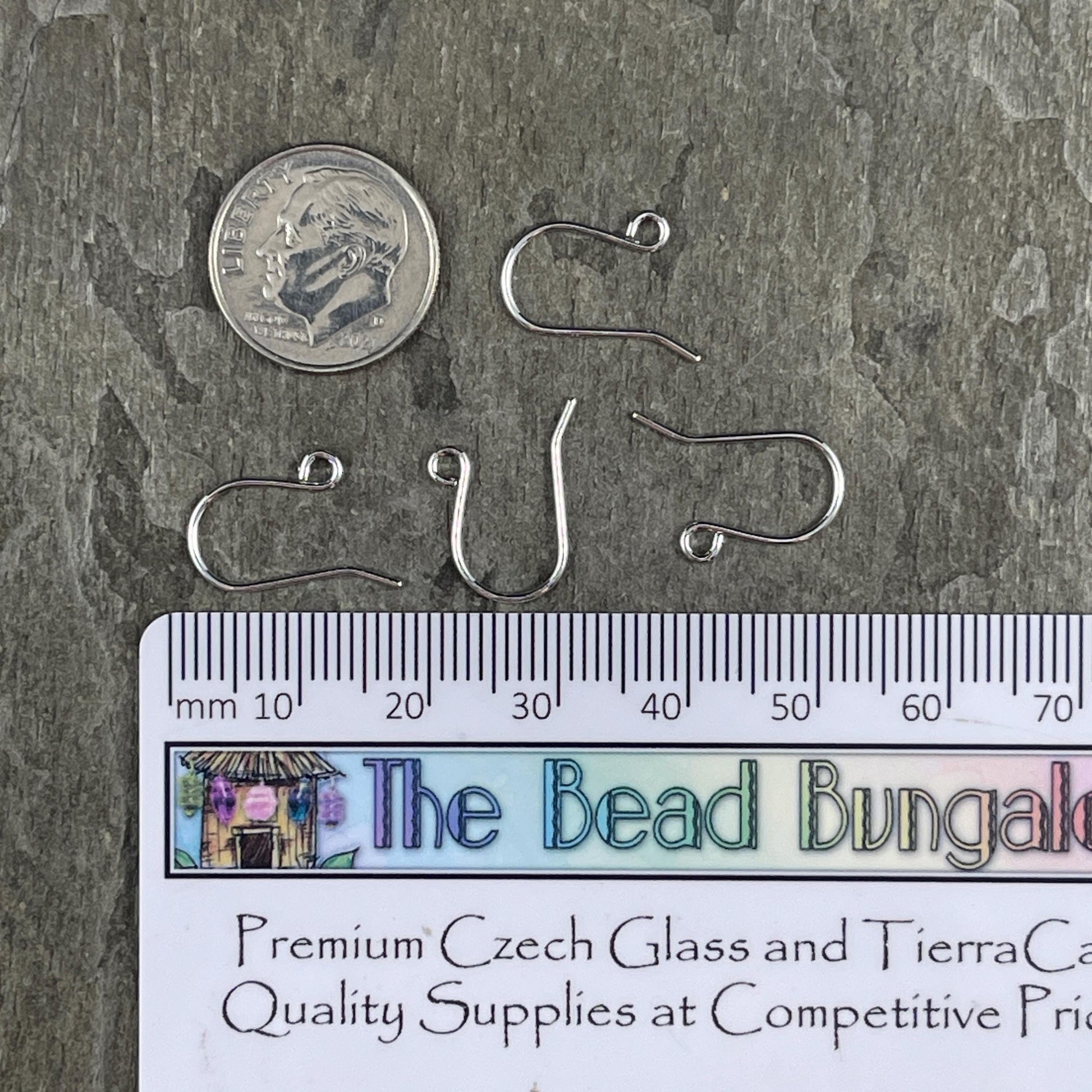 Small Shepard Hook Ear Wires, 21g Nickel Free Hypoallergenic, Silver (5002S) * Qty. 36