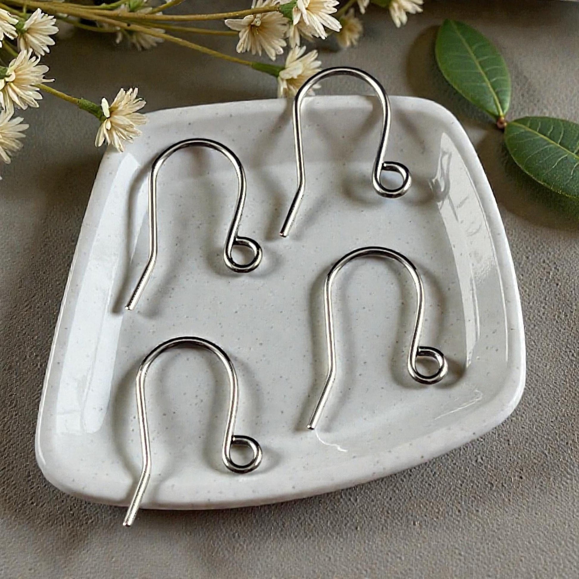 Small Shepard Hook Ear Wires, 21g Nickel Free Hypoallergenic, Black (5002B) * Qty. 36