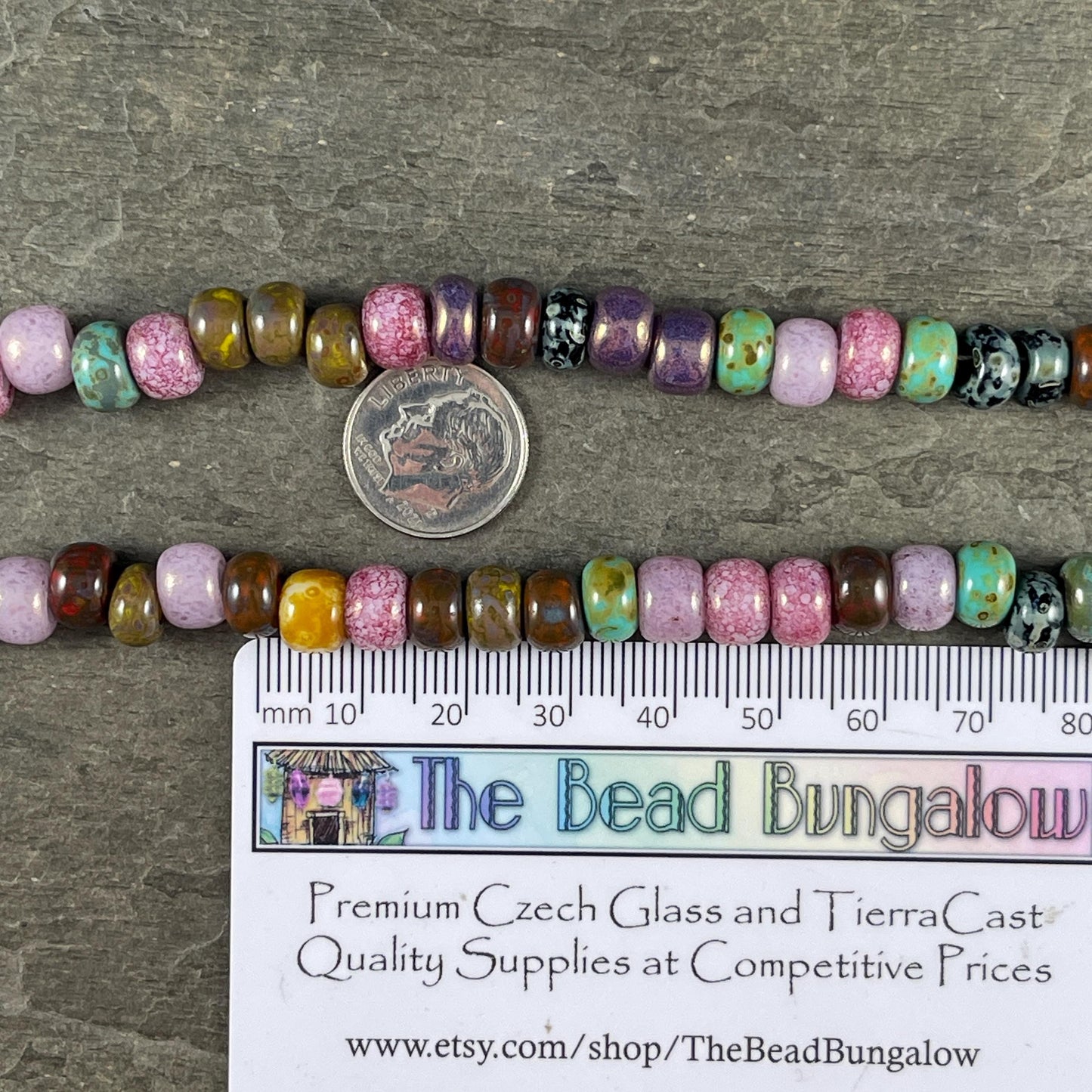 Aged Picasso Seed Beads - 33/0 Large Hole 8mm Czech Glass, Glossy Mixed Colors (33/0-Rosaline) * 40 Beads